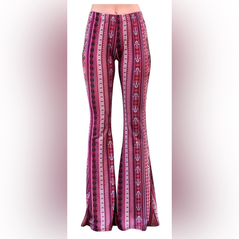 DAISY DEL SOL Bell Bottoms - Berry Paisley